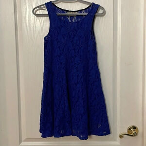 Free people blue lace mini dress